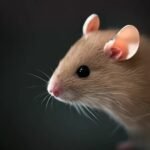 Un profil d'un joli bébé rat avec une fourrure moelleuse